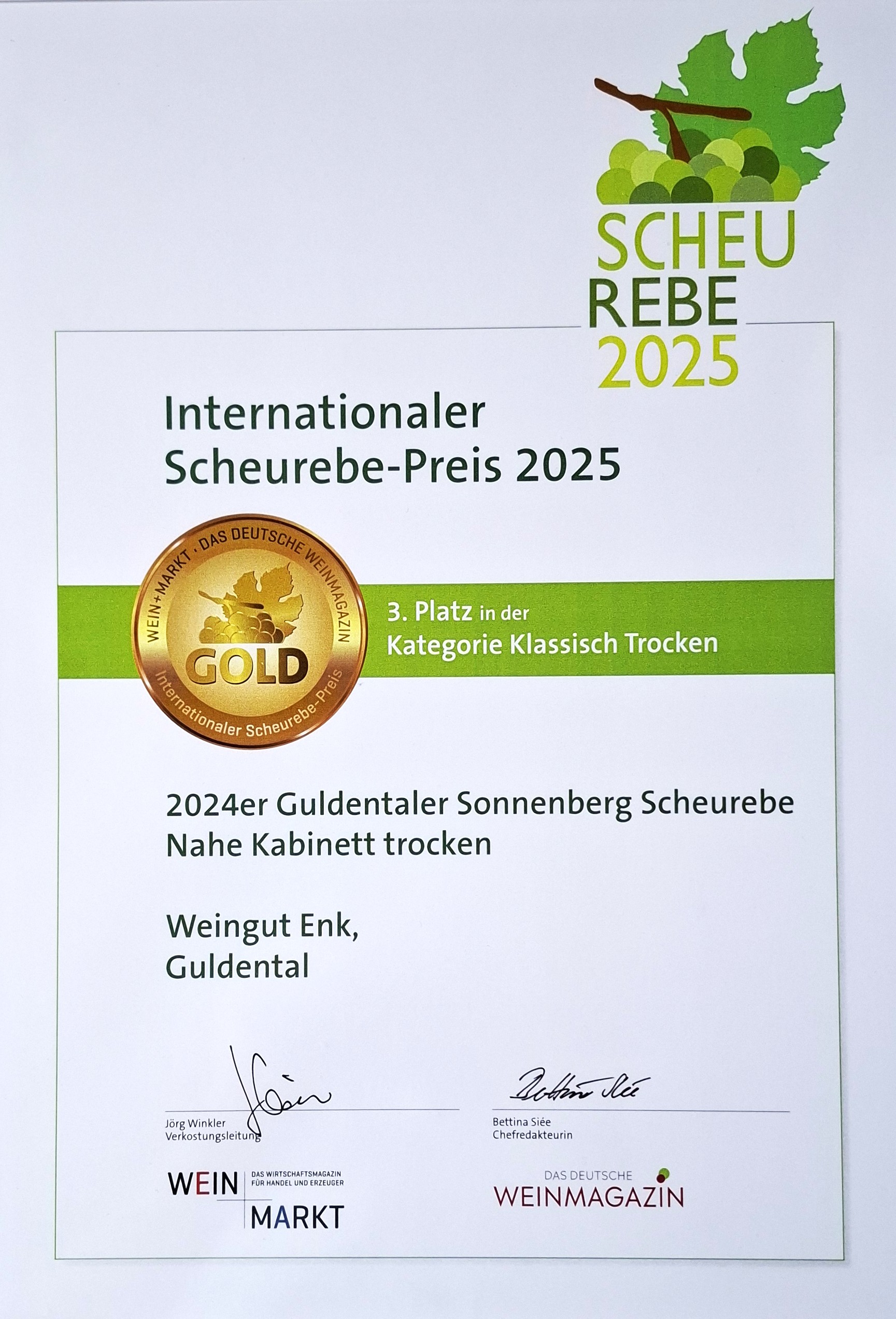 Scheurebe Kabinett trocken