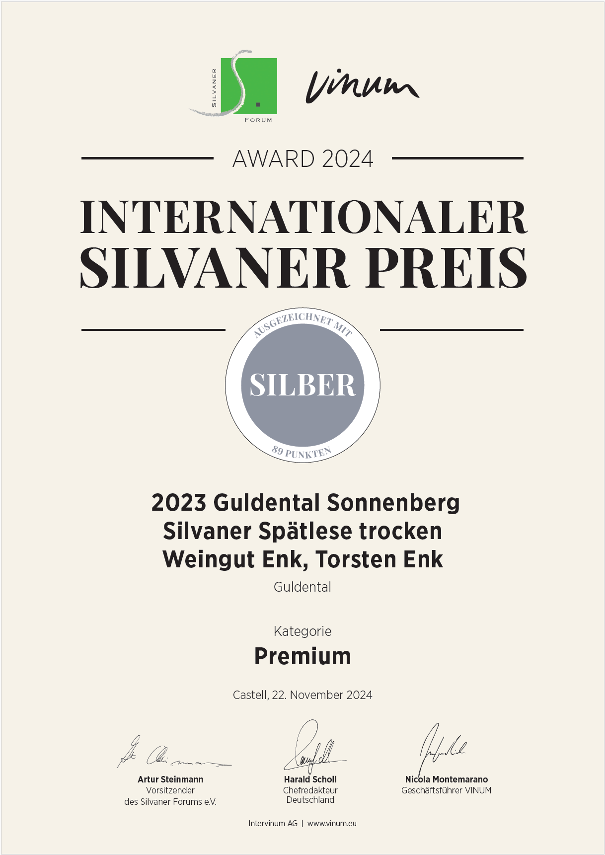 Silvaner Spätlese - trocken